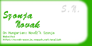 szonja novak business card